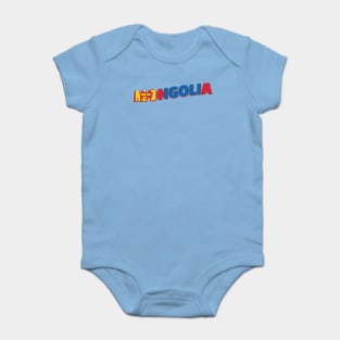 Mongolia Vintage style retro souvenir Baby Bodysuit